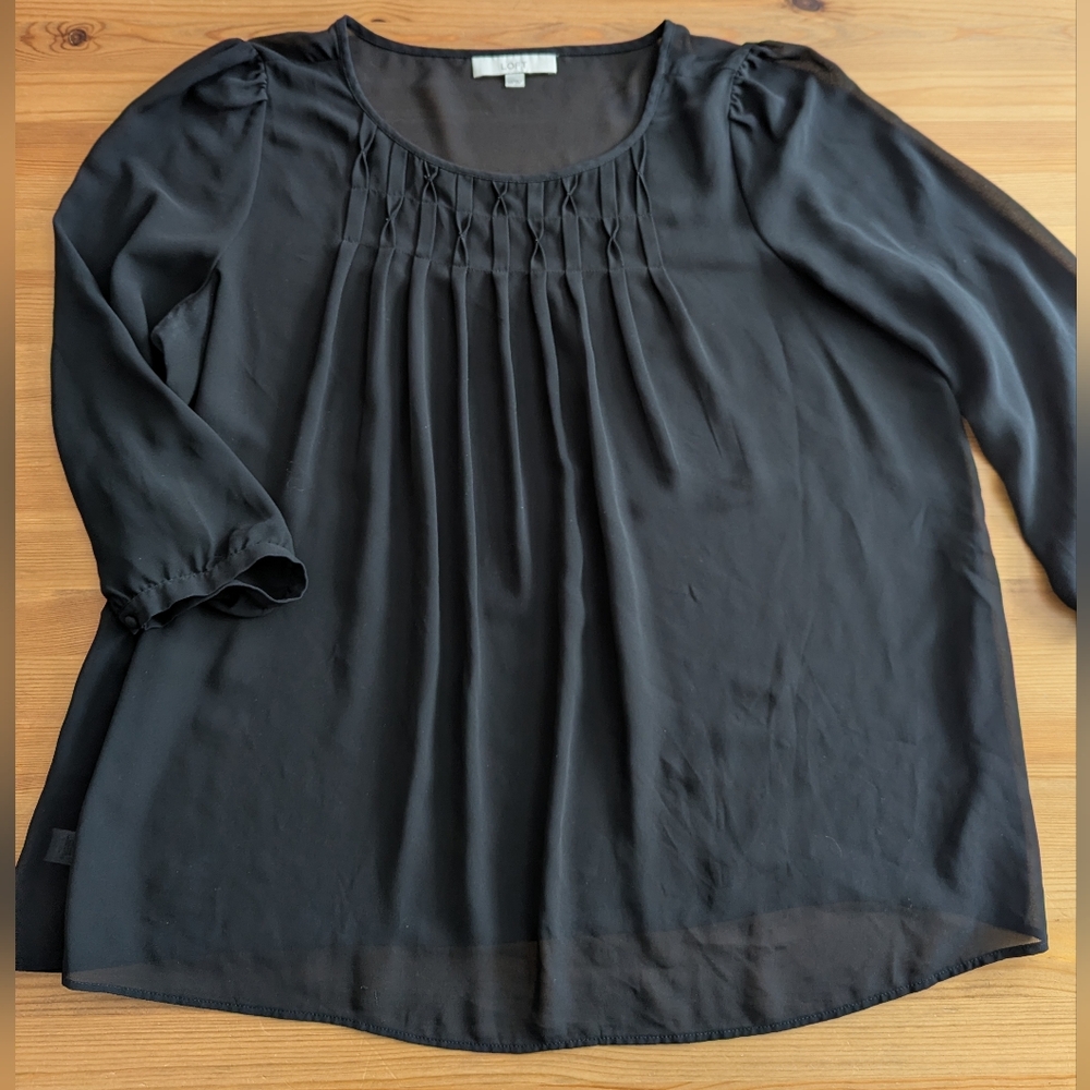 Loft - Sheer Black Women's Blouse